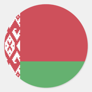 Wit-Russische vlag Ronde Sticker