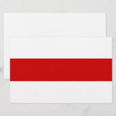 Wit-Russische vlag (rood en wit) Briefpapier (Voorkant / Achterkant)