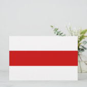 Wit-Russische vlag (rood en wit) Briefpapier (Staand voorkant)