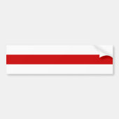 Wit-Russische vlag (rood en wit) Bumpersticker (Voorkant)
