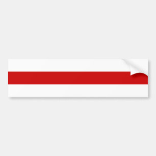 Wit-Russische vlag (rood en wit) Bumpersticker