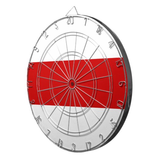Wit-Russische vlag (rood en wit) Dartbord (Voorkant Rechts)