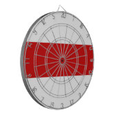 Wit-Russische vlag (rood en wit) Dartbord (Voorkant Links)