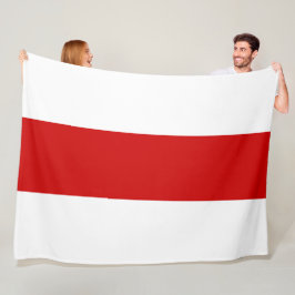 Wit-Russische vlag (rood en wit) Fleece Deken
