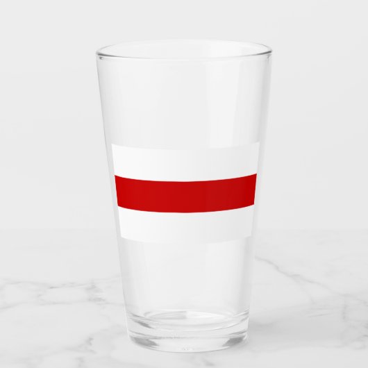 Wit-Russische vlag (rood en wit) Glas (Voorkant)