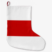 Wit-Russische vlag (rood en wit) Grote Kerstsok (Voorkant)