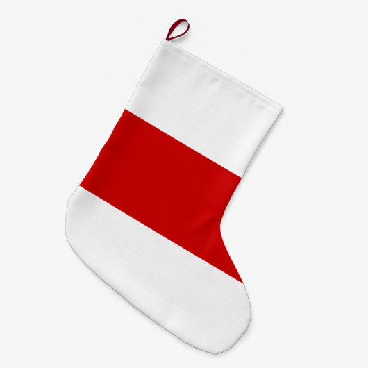 Wit-Russische vlag (rood en wit) Grote Kerstsok (Voorkant (Hangend))