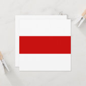 Wit-Russische vlag (rood en wit) Kaart (Voorkant / Achterkant in situ)