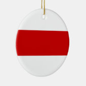 Wit-Russische vlag (rood en wit) Keramisch Ornament (Rechts)