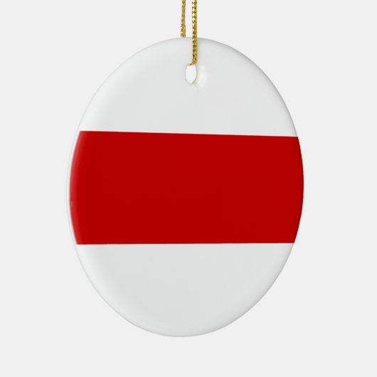 Wit-Russische vlag (rood en wit) Keramisch Ornament (Rechts)