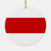 Wit-Russische vlag (rood en wit) Keramisch Ornament (Voorkant)