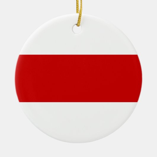 Wit-Russische vlag (rood en wit) Keramisch Ornament (Voorkant)