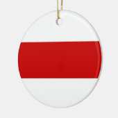 Wit-Russische vlag (rood en wit) Keramisch Ornament (Links)