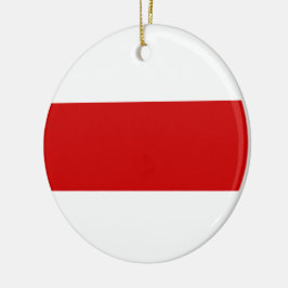 Wit-Russische vlag (rood en wit) Keramisch Ornament