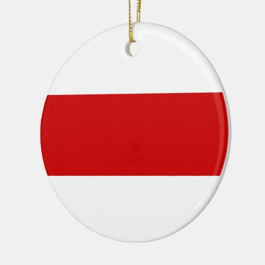 Wit-Russische vlag (rood en wit) Keramisch Ornament (Links)