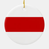 Wit-Russische vlag (rood en wit) Keramisch Ornament (Achterkant)
