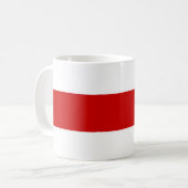 Wit-Russische vlag (rood en wit) Koffiemok (Voorkant links)