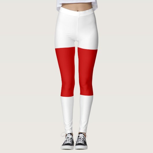 Wit-Russische vlag (rood en wit) Leggings (Voorkant)