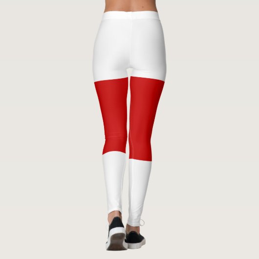 Wit-Russische vlag (rood en wit) Leggings (Achterkant)