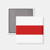Wit-Russische vlag (rood en wit) Magneet (Voorkant / Achterkant)