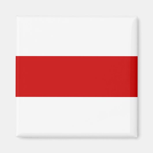 Wit-Russische vlag (rood en wit) Magneet (Voorkant)
