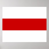 Wit-Russische vlag (rood en wit) Poster (Voorkant)