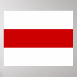 Wit-Russische vlag (rood en wit) Poster