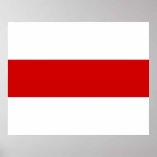 Wit-Russische vlag (rood en wit) Poster (Voorkant)