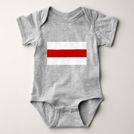 Wit-Russische vlag (rood en wit) Romper (Voorkant)