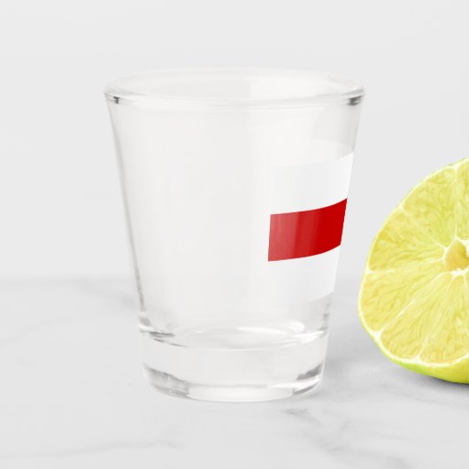 Wit-Russische vlag (rood en wit) Shot Glas (Links)