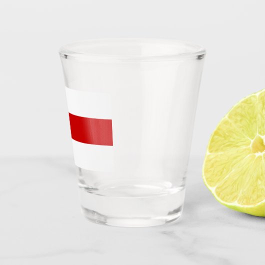 Wit-Russische vlag (rood en wit) Shot Glas (Rechts)