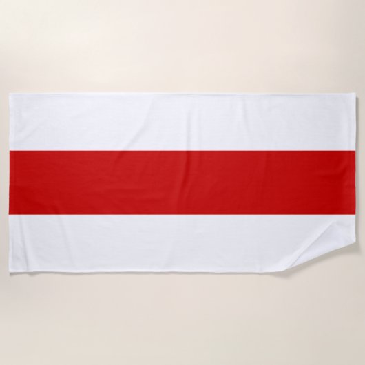 Wit-Russische vlag (rood en wit) Strandlaken (Voorkant)