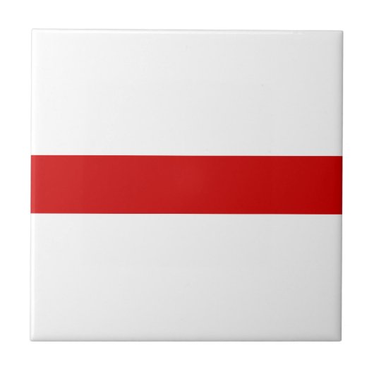 Wit-Russische vlag (rood en wit) Tegeltje (Voorkant)