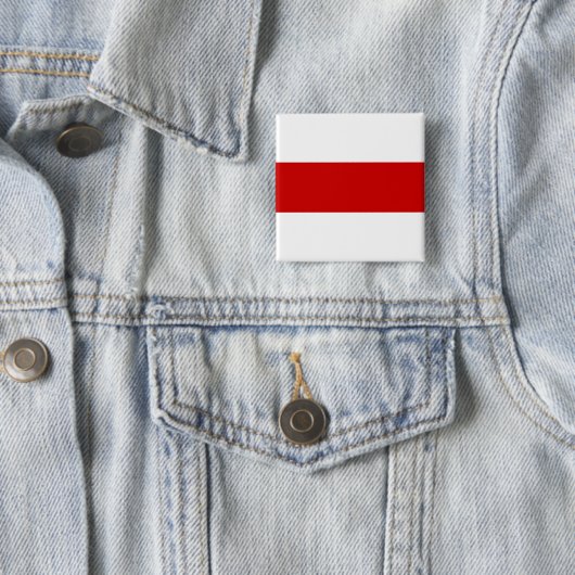 Wit-Russische vlag (rood en wit) Vierkante Button 5,1 Cm (In situ)
