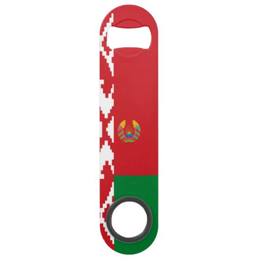 Wit-Russische vlag Speed Flessenopener (Voorkant)
