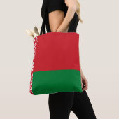 Wit-Russische vlag Tote Bag (Dichtbij)