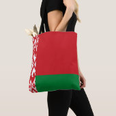 Wit-Russische vlag Tote Bag (Dichtbij)