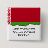 Wit-Russische vlag Vierkante Button 5,1 Cm (Voorkant)