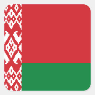 Wit-Russische vlag Vierkante Sticker