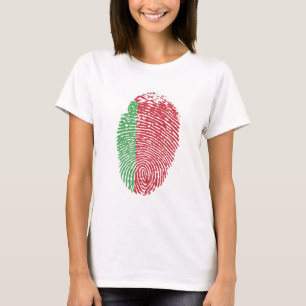 Wit-Russische vlag Vingerafdruklandprijs T-shirt