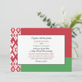 Wit-Russische vlag, vlag van Wit-Rusland bruiloft Kaart (Staand voorkant)