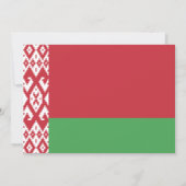 Wit-Russische vlag, vlag van Wit-Rusland bruiloft Kaart (Achterkant)
