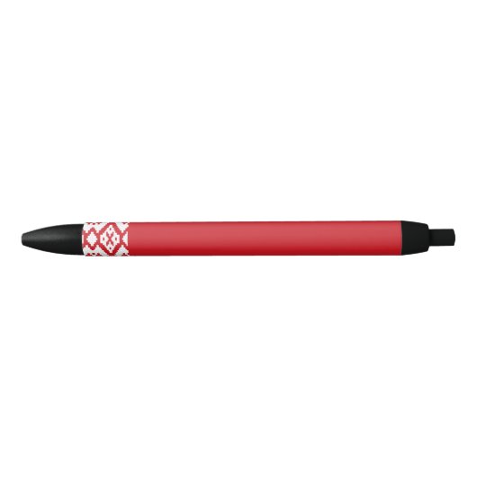 Wit-Russische vlag Zwarte Inkt Pen (Voorkant)