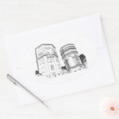 Wit-Russische watertorens Ovale Sticker (Envelop)