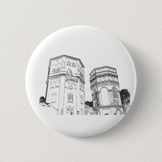 Wit-Russische watertorens Ronde Button 5,7 Cm (Voorkant)