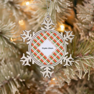 Wit-Russische Wit-Russische Vlag Getegeld Geperson Tin Sneeuwvlok Ornament