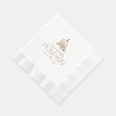 Wit rustiek Boho pompoen Baby shower Servet (Hoek)