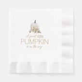 Wit rustiek Boho pompoen Baby shower Servet (Voorkant)