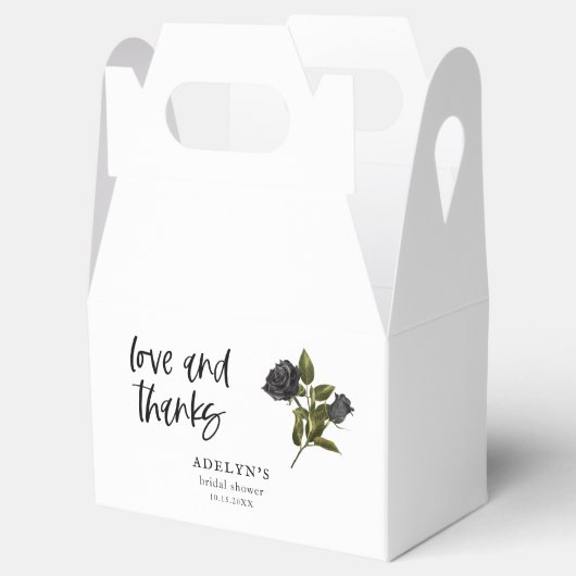 Wit Rustiek Gotisch Roos Vrijgezellenfeest Bedankdoosjes (Geopend)