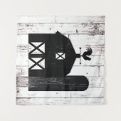 Wit Rustiek Hout Zwart Schuur Boerderij Feest Acht Wandkleed (Voorkant (horizontaal))